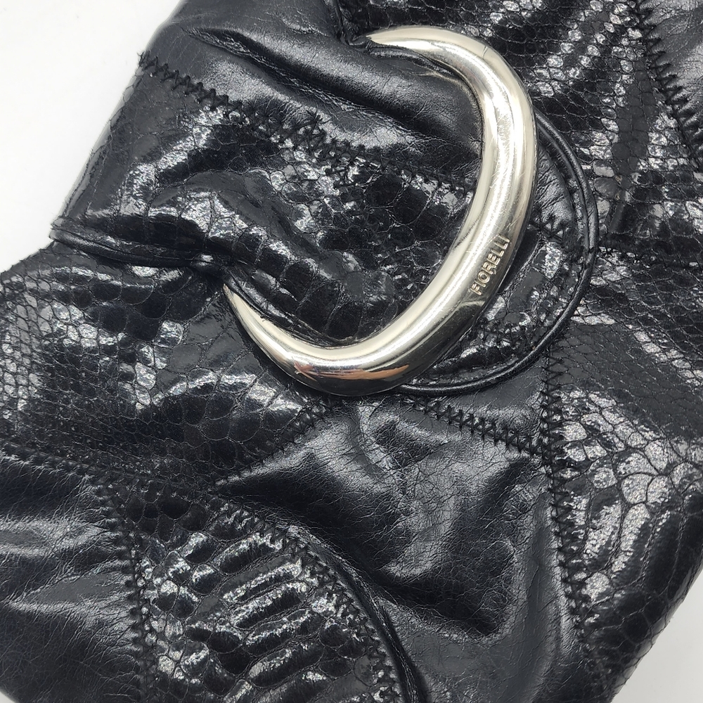 Vintage Fiorelli Black Y2K Patchwork Vinyl Shoulder Bag - Picture 7 of 16